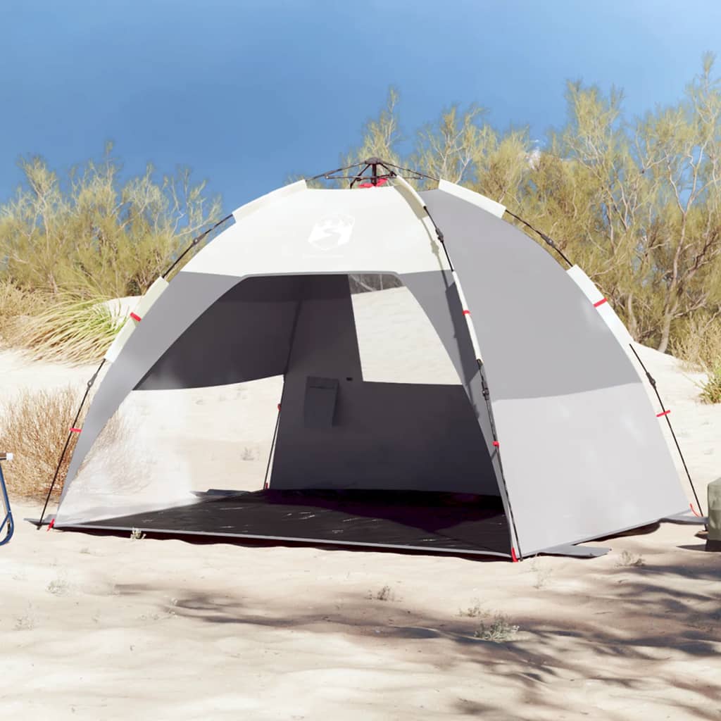 vidaXL Beach Tent 2-Person Grey Quick Release Waterproof