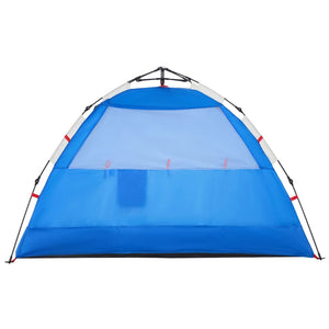 vidaXL Beach Tent 2-Person Azure Blue Quick Release Waterproof