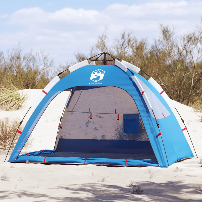 vidaXL Beach Tent 2-Person Azure Blue Quick Release Waterproof