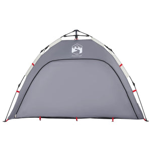 vidaXL Beach Tent 2-Person Grey Quick Release Waterproof