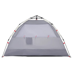 vidaXL Beach Tent 2-Person Grey Quick Release Waterproof