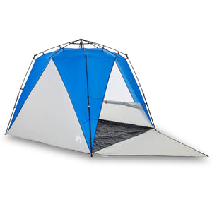 vidaXL Beach Tent 4-Person Azure Blue Quick Release Waterproof