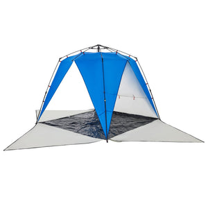 vidaXL Beach Tent 4-Person Azure Blue Quick Release Waterproof