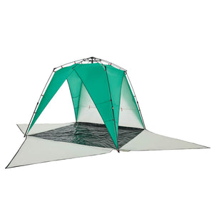 vidaXL Beach Tent 4-Person Sea Green Quick Release Waterproof