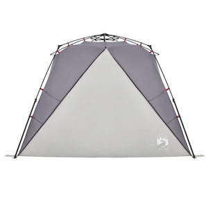 vidaXL Beach Tent 4-Person Grey Quick Release Waterproof