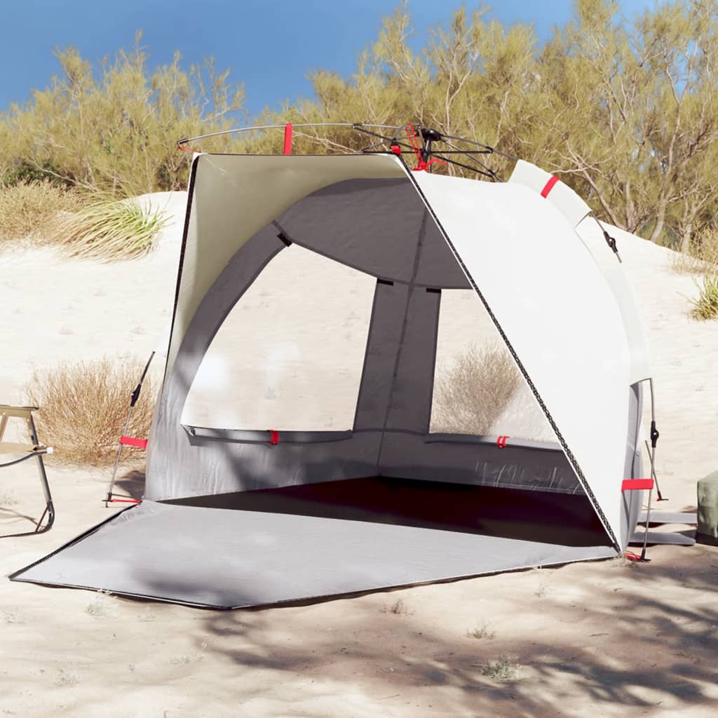 vidaXL Beach Tent 2-Person Grey Quick Release Waterproof