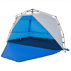 vidaXL Beach Tent 3-Person Azure Blue Quick Release Waterproof