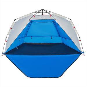 vidaXL Beach Tent 3-Person Azure Blue Quick Release Waterproof