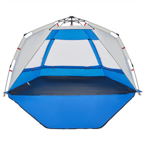 vidaXL Beach Tent 3-Person Azure Blue Quick Release Waterproof