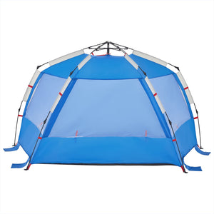 vidaXL Beach Tent 3-Person Azure Blue Quick Release Waterproof