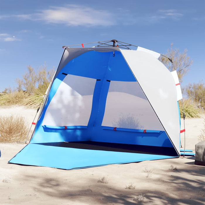 vidaXL Beach Tent 3-Person Azure Blue Quick Release Waterproof