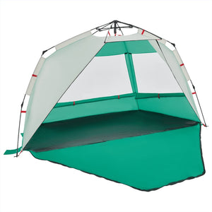 vidaXL Beach Tent 3-Person Sea Green Quick Release Waterproof