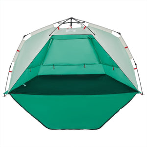 vidaXL Beach Tent 3-Person Sea Green Quick Release Waterproof