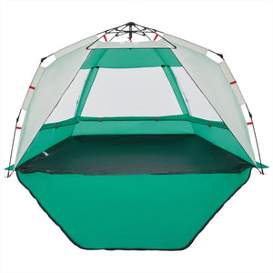 vidaXL Beach Tent 3-Person Sea Green Quick Release Waterproof