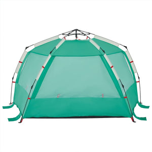 vidaXL Beach Tent 3-Person Sea Green Quick Release Waterproof