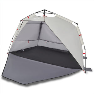 vidaXL Beach Tent 3-Person Grey Quick Release Waterproof