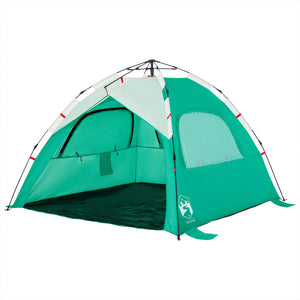 vidaXL Beach Tent 3-Person Sea Green Quick Release Waterproof