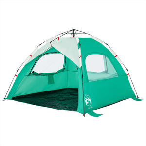 vidaXL Beach Tent 3-Person Sea Green Quick Release Waterproof