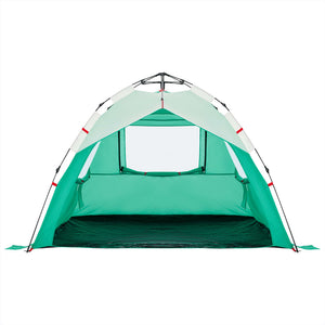 vidaXL Beach Tent 3-Person Sea Green Quick Release Waterproof