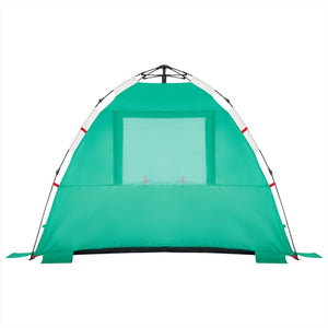 vidaXL Beach Tent 3-Person Sea Green Quick Release Waterproof