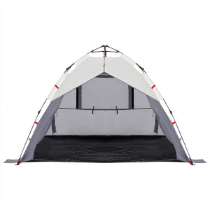 vidaXL Beach Tent 3-Person Grey Quick Release Waterproof