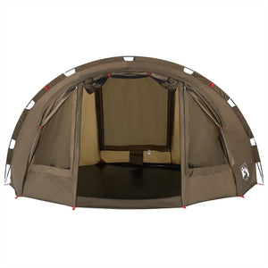 vidaXL Fishing Tent 4-Person Olive Green Waterproof