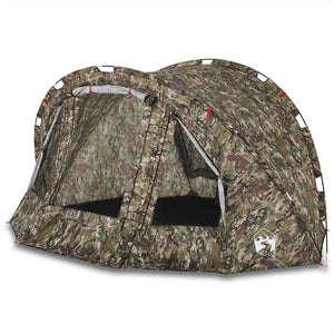 vidaXL Fishing Tent 4-Person Camouflage Waterproof