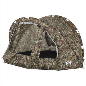 vidaXL Fishing Tent 4-Person Camouflage Waterproof