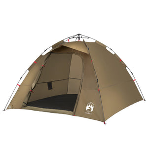 vidaXL Fishing Tent 4-Person Olive Green Quick Release