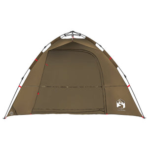 vidaXL Fishing Tent 4-Person Olive Green Quick Release