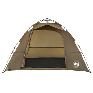 vidaXL Fishing Tent 4-Person Olive Green Quick Release