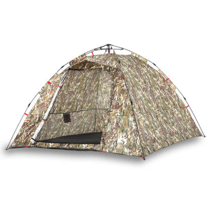 vidaXL Fishing Tent 4-Person Camouflage Quick Release