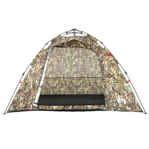 vidaXL Fishing Tent 4-Person Camouflage Quick Release