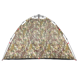 vidaXL Fishing Tent 4-Person Camouflage Quick Release