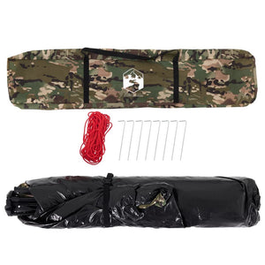 vidaXL Fishing Tent 4-Person Camouflage Quick Release