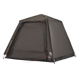 vidaXL Fishing Tent 4-Person Brown Quick Release