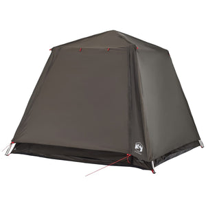 vidaXL Fishing Tent 4-Person Brown Quick Release