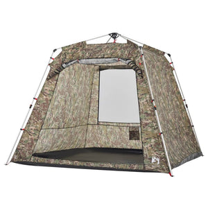 vidaXL Fishing Tent 4-Person Camouflage Quick Release