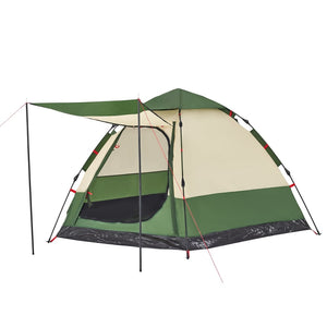 vidaXL Camping Tent Cabin 4-Person Green Quick Release