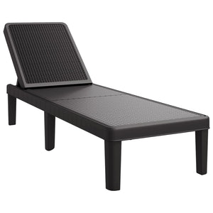 vidaXL 4-Way Height Adjustable Sun Lounger 155.5x57x28 cm Polypropylene