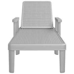 vidaXL 4-Way Height Adjustable Sun Lounger 155.5x57x28 cm Polypropylene