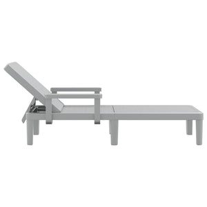 vidaXL 4-Way Height Adjustable Sun Lounger 155.5x57x28 cm Polypropylene