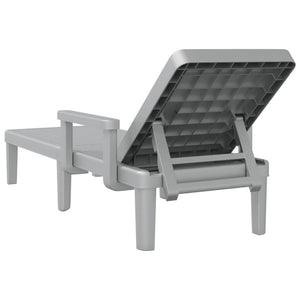 vidaXL 4-Way Height Adjustable Sun Lounger 155.5x57x28 cm Polypropylene