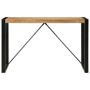 vidaXL Dining Table 120x55x76 cm Solid Rough Wood Mango