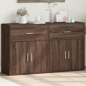 vidaXL Sideboards 2 pcs Brown Oak 60x31x70 cm Engineered Wood