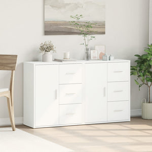 vidaXL Sideboards 2 pcs White 60x31x70 cm Engineered Wood