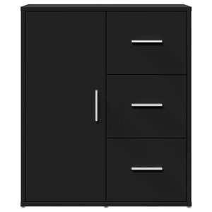 vidaXL Sideboards 2 pcs Black 60x31x70 cm Engineered Wood