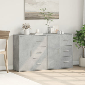 vidaXL Sideboards 2 pcs Concrete Grey 60x31x70 cm Engineered Wood