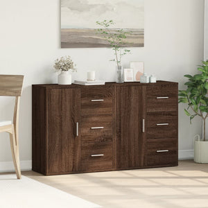 vidaXL Sideboards 2 pcs Brown Oak 60x31x70 cm Engineered Wood