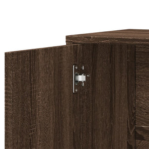 vidaXL Sideboards 2 pcs Brown Oak 60x31x70 cm Engineered Wood